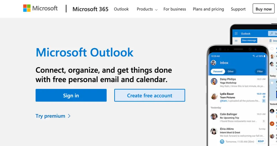 Microsoft Landing Page