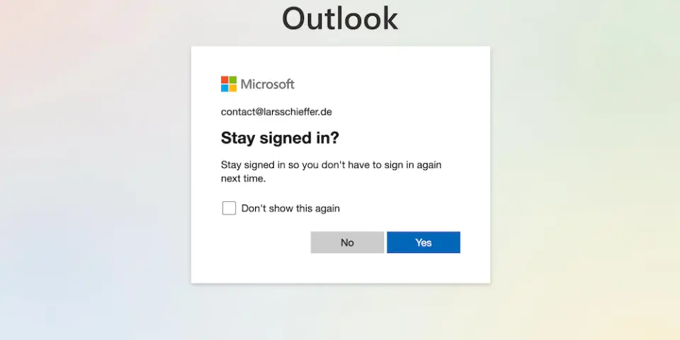 Azure Authentication Sty Signed In Step